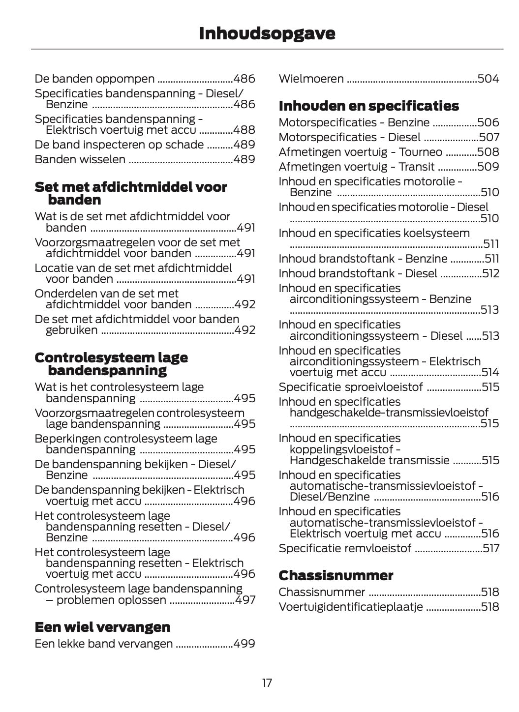 2024-2025 Ford Tourneo Courier/Transit Courier Owner's Manual | Dutch