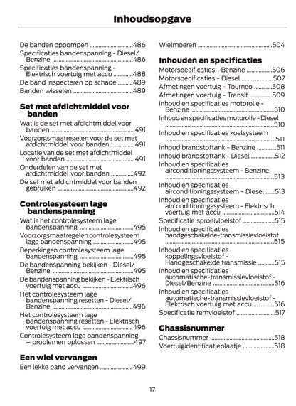 2024-2025 Ford Tourneo Courier/Transit Courier Owner's Manual | Dutch