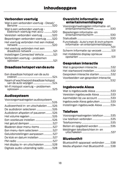 2024-2025 Ford Tourneo Courier/Transit Courier Owner's Manual | Dutch