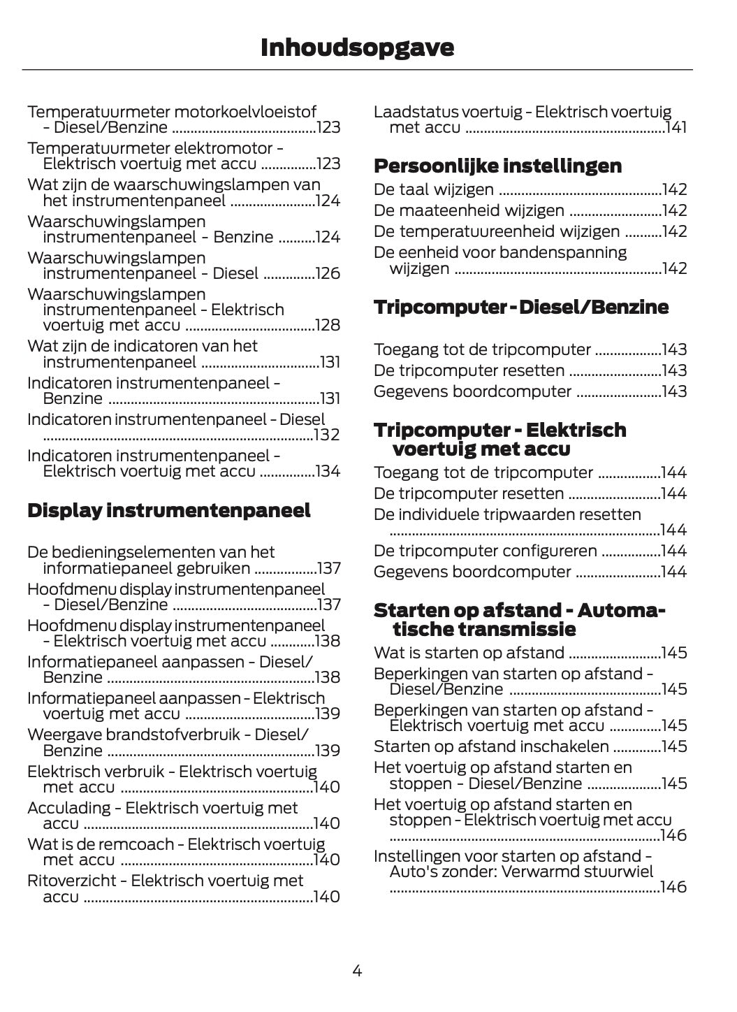 2024-2025 Ford Tourneo Courier/Transit Courier Owner's Manual | Dutch