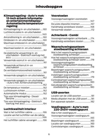 2024-2025 Ford Tourneo Courier/Transit Courier Owner's Manual | Dutch