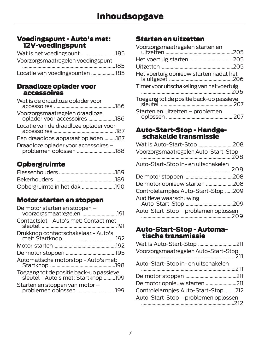 2024-2025 Ford Tourneo Courier/Transit Courier Owner's Manual | Dutch