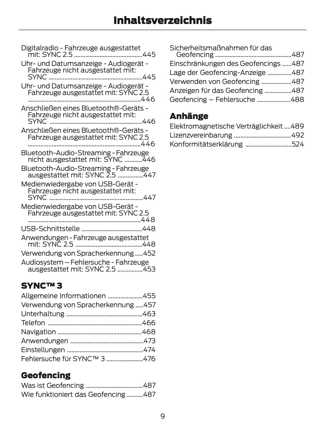 2021-2024 Ford Tourneo Custom/Transit Custom Owner's Manual | German