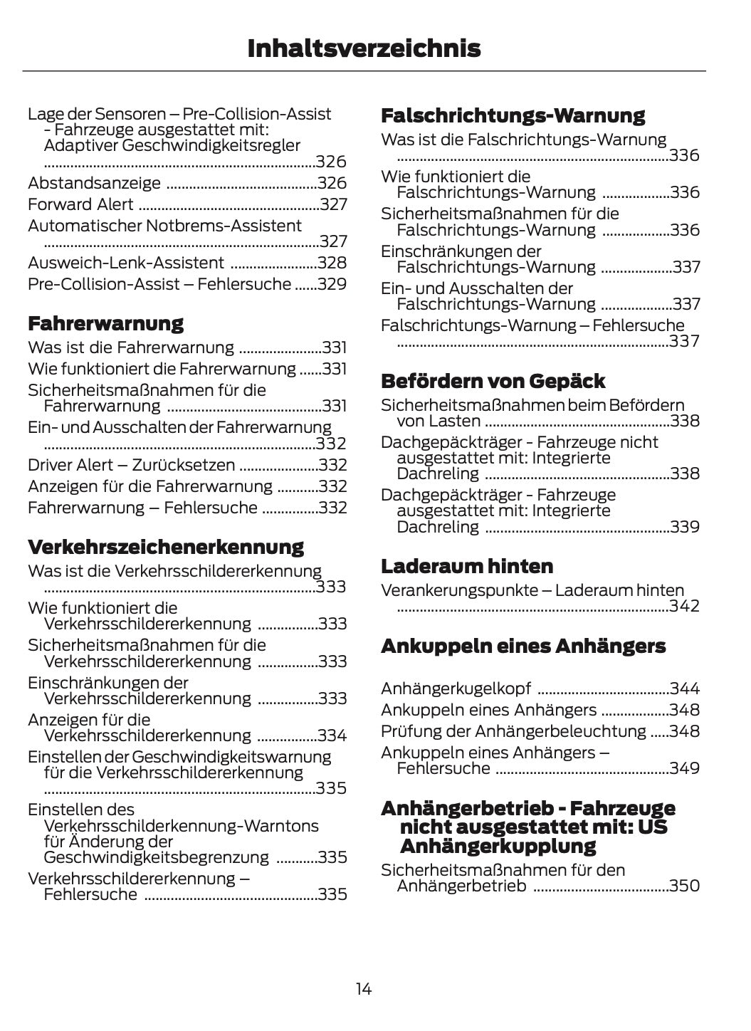 2023-2024 Ford Tourneo Custom/Transit Custom Owner's Manual | German