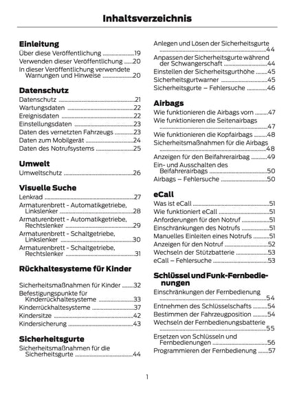 2023-2024 Ford Tourneo Custom/Transit Custom Owner's Manual | German