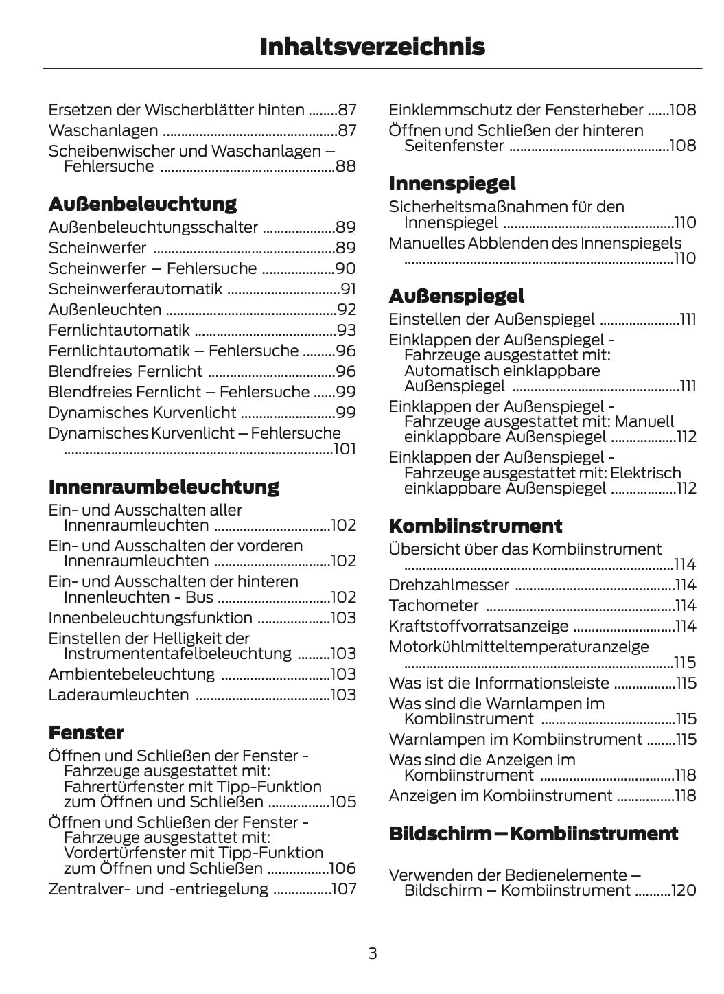 2023-2024 Ford Tourneo Custom/Transit Custom Owner's Manual | German