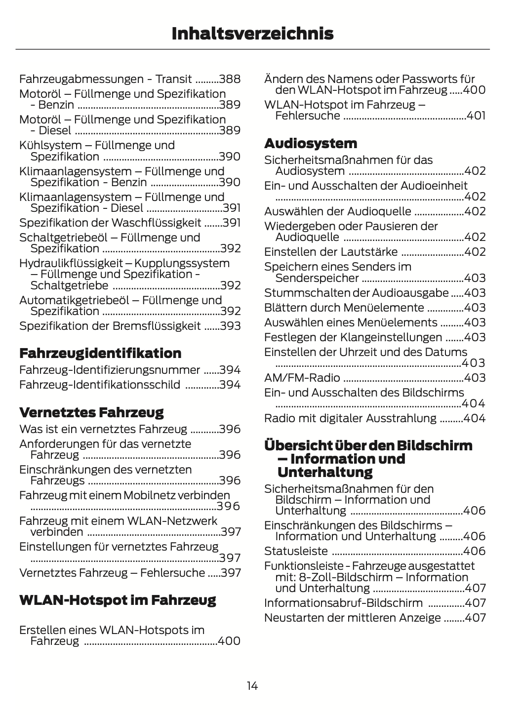 2024 Ford Tourneo Courier/Transit Courier Bedienungsanleitung | Deutsch