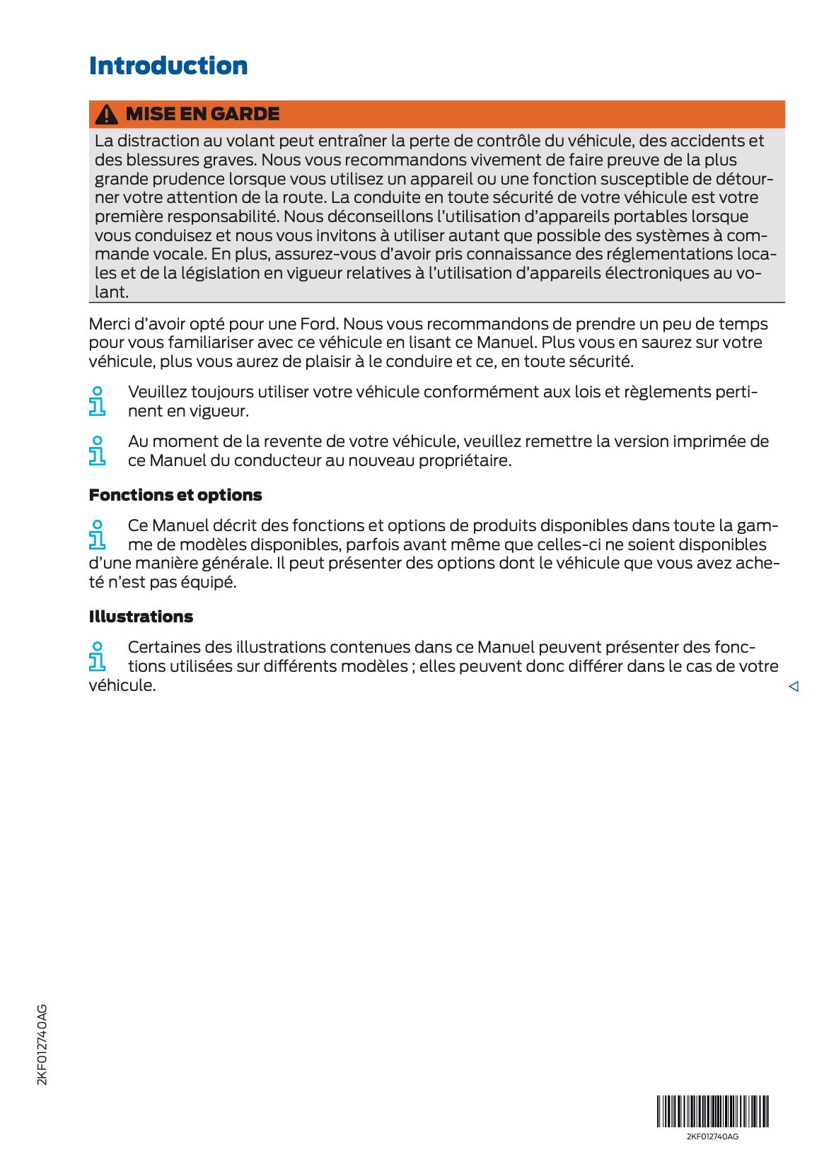 2025 Ford Tourneo Connect/Transit Connect Owner's Manual | French