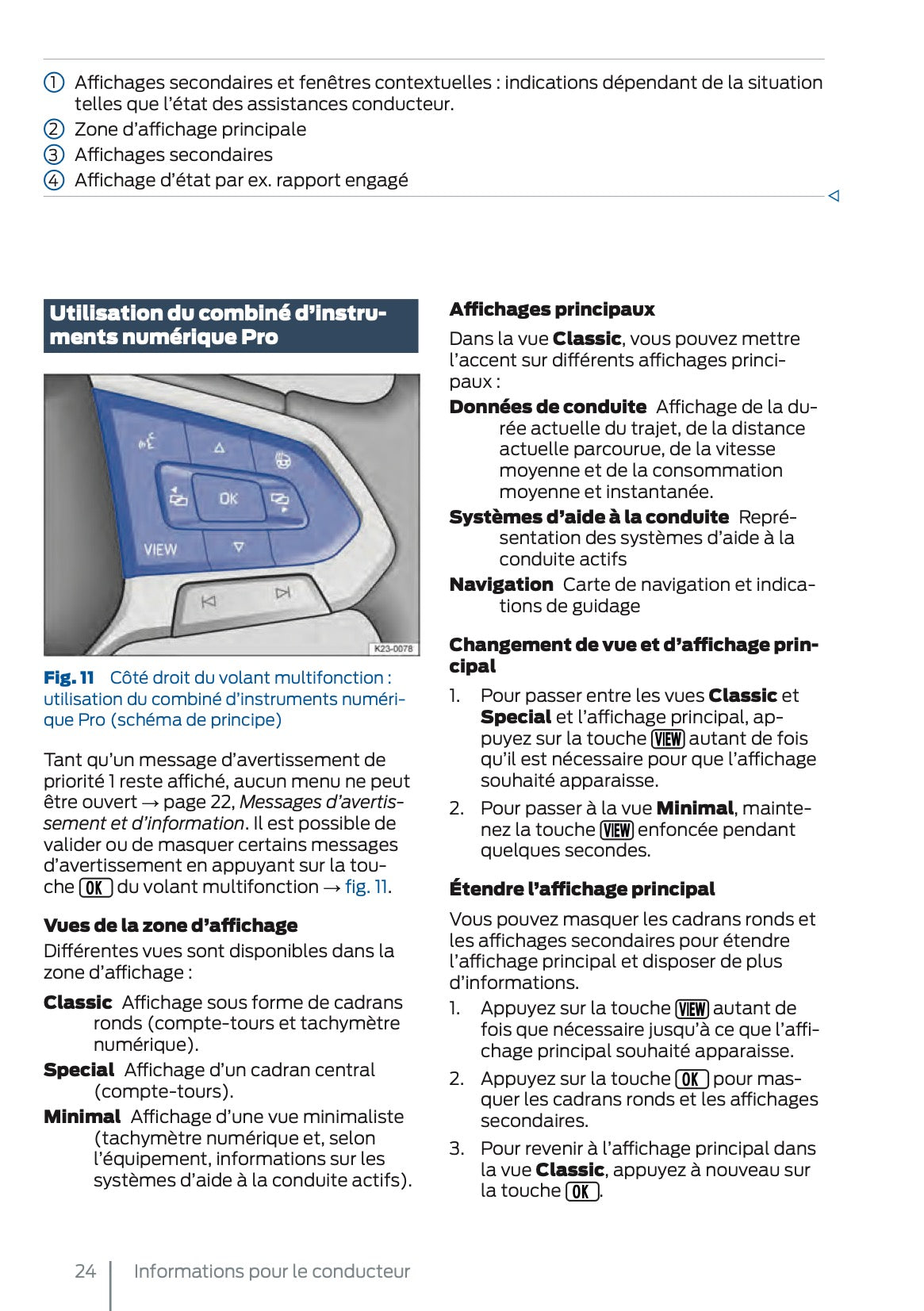 2025 Ford Tourneo Connect/Transit Connect Owner's Manual | French