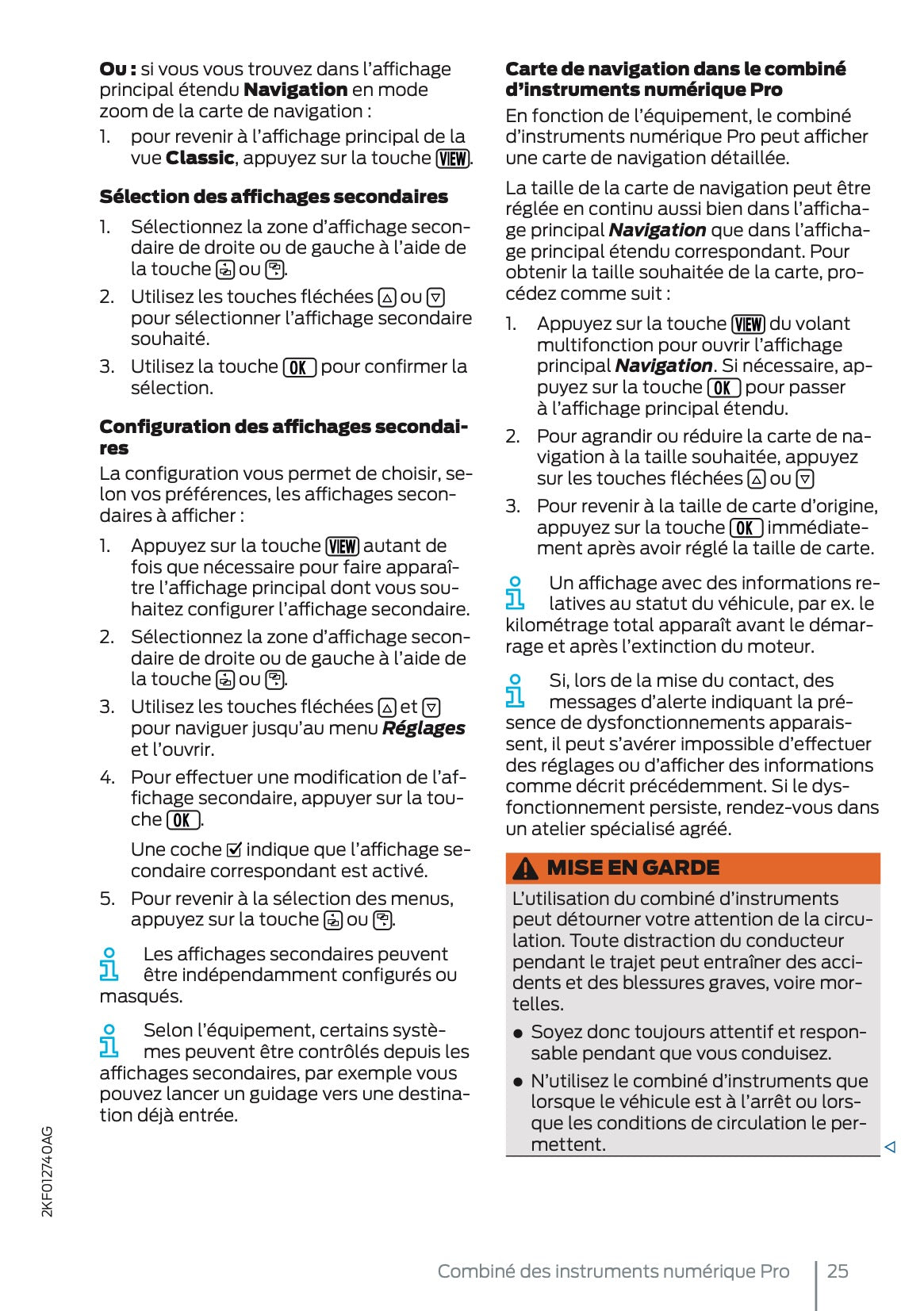 2025 Ford Tourneo Connect/Transit Connect Owner's Manual | French