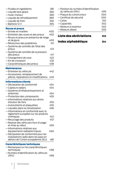 2025 Ford Tourneo Connect/Transit Connect Owner's Manual | French