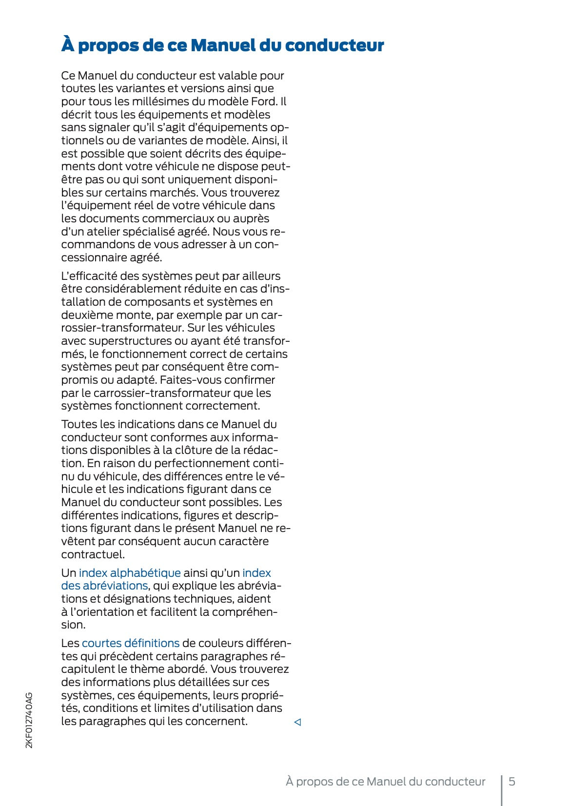 2025 Ford Tourneo Connect/Transit Connect Owner's Manual | French