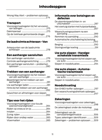 2024 Ford Tourneo Courier/Transit Courier Owner's Manual | Dutch