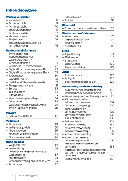 2024 Ford Tourneo Connect/Transit Connect Owner's Manual | Dutch