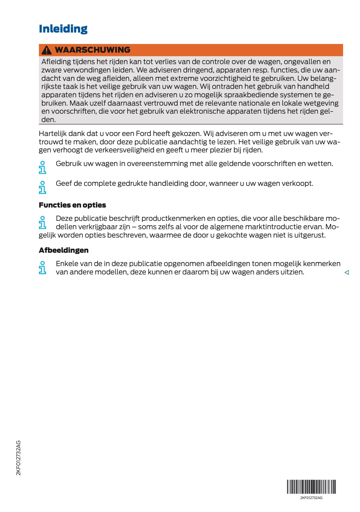 2025 Ford Tourneo Connect/Transit Connect Owner's Manual | Dutch