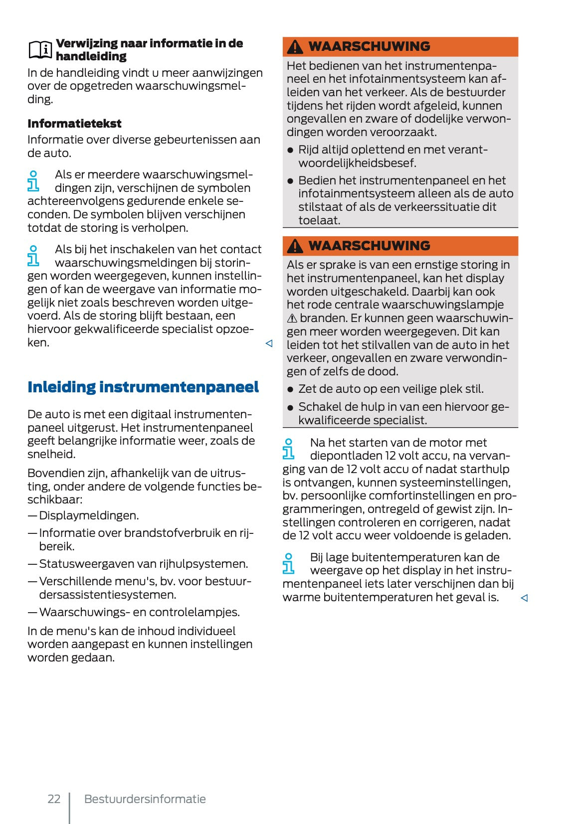 2025 Ford Tourneo Connect/Transit Connect Owner's Manual | Dutch