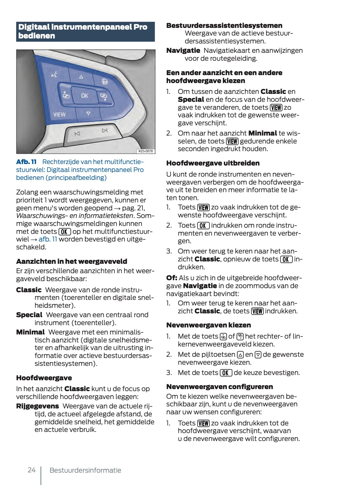 2025 Ford Tourneo Connect/Transit Connect Owner's Manual | Dutch