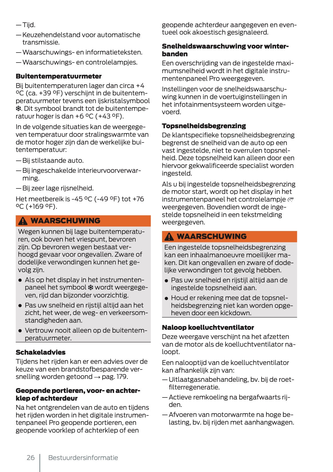 2025 Ford Tourneo Connect/Transit Connect Owner's Manual | Dutch