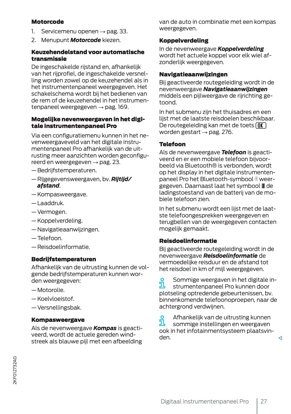 2025 Ford Tourneo Connect/Transit Connect Owner's Manual | Dutch