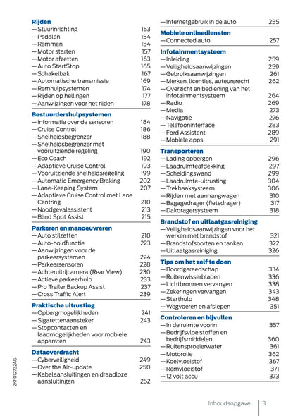 2025 Ford Tourneo Connect/Transit Connect Owner's Manual | Dutch