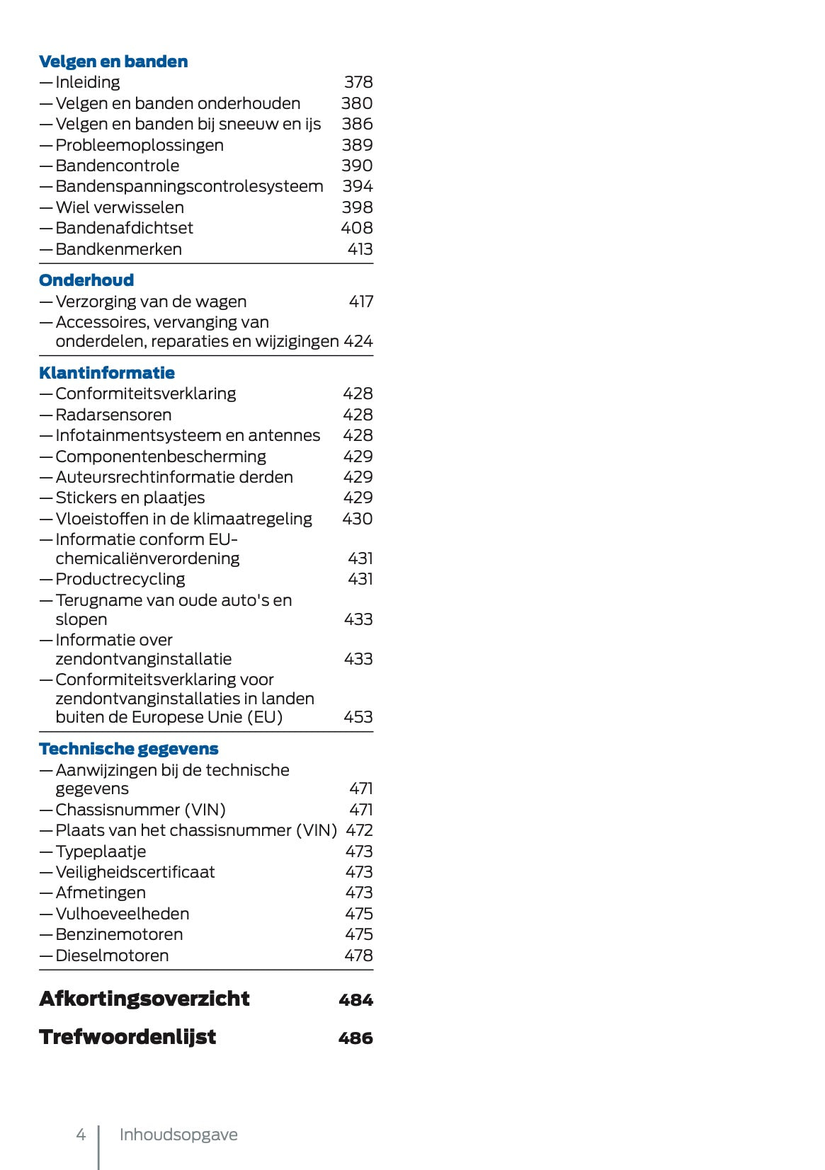 2025 Ford Tourneo Connect/Transit Connect Owner's Manual | Dutch