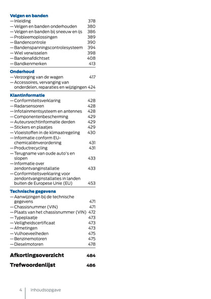 2025 Ford Tourneo Connect/Transit Connect Owner's Manual | Dutch