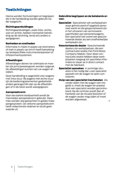 2025 Ford Tourneo Connect/Transit Connect Owner's Manual | Dutch