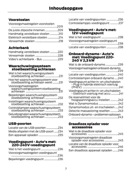 2026 Ford Tourneo Custom/Transit Custom Gebruikershandleiding | Nederlands