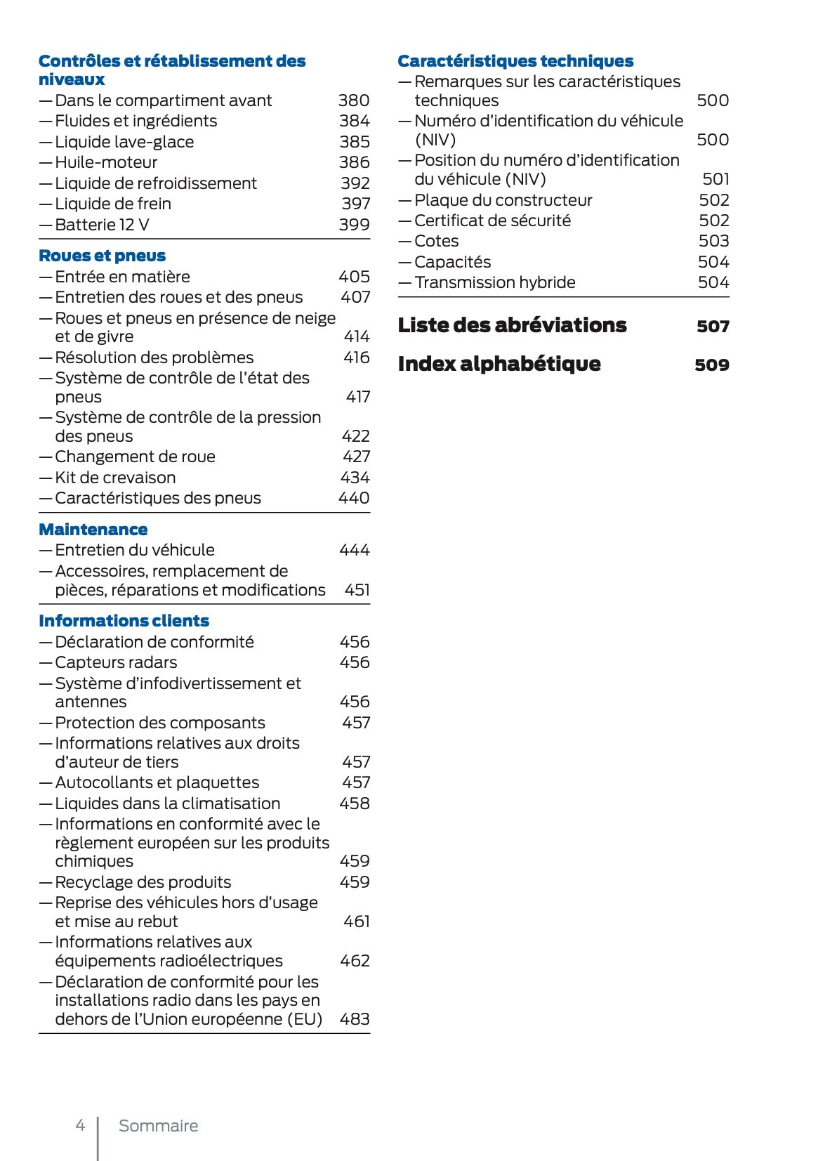 2025 Ford Tourneo Connect/Transit Connect PHEV Owner's Manual | French