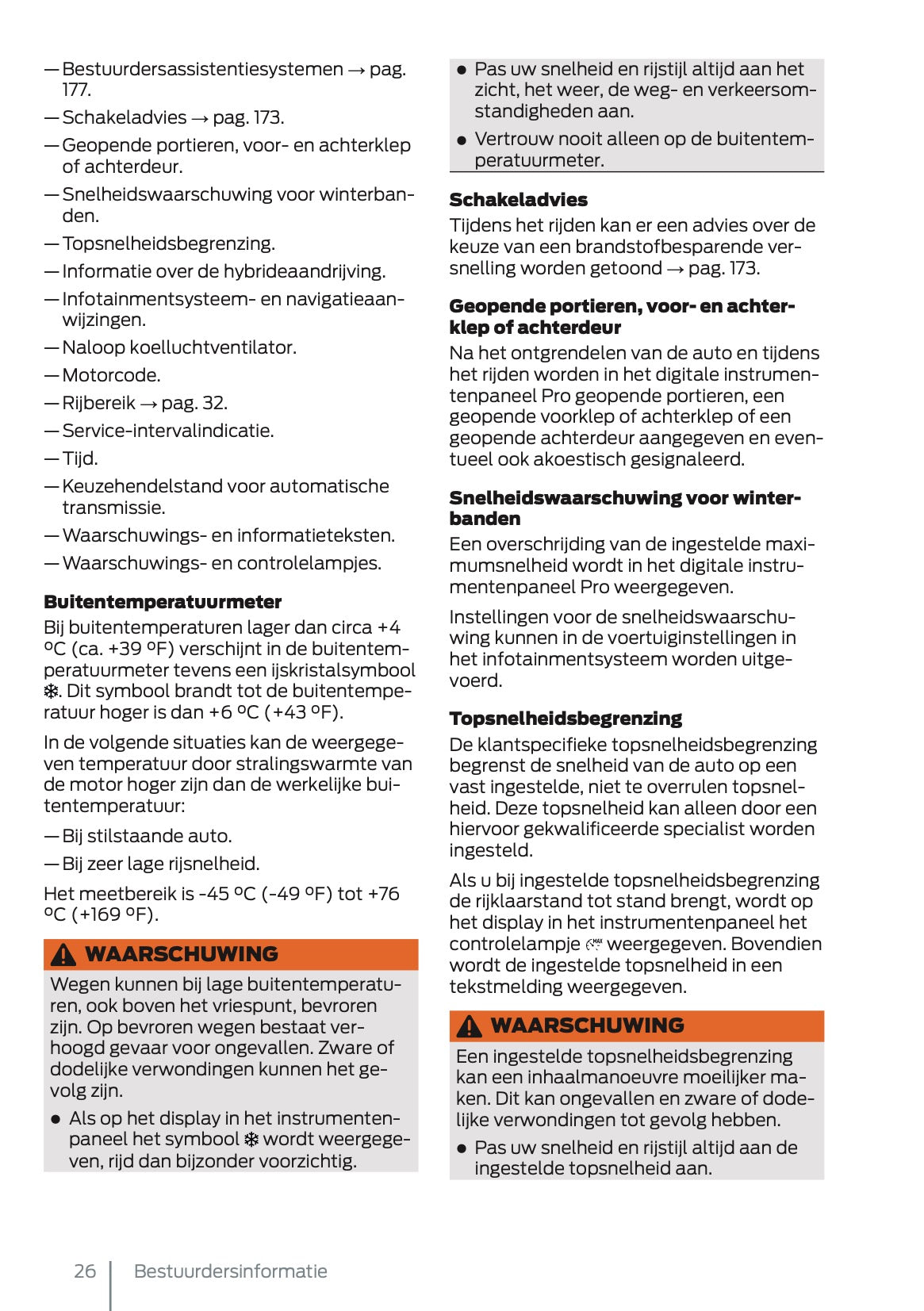 2025 Ford Tourneo Connect/Transit Connect PHEV Owner's Manual | Dutch