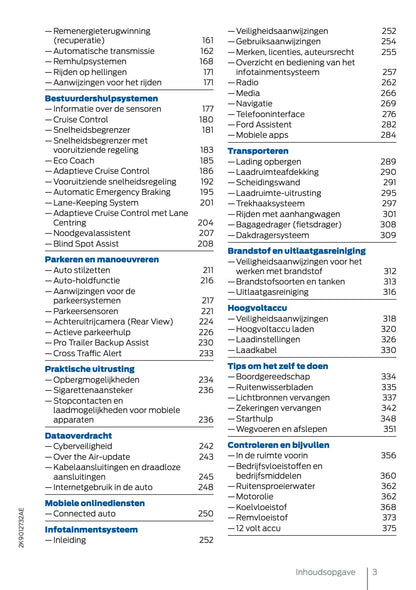2025 Ford Tourneo Connect/Transit Connect PHEV Owner's Manual | Dutch