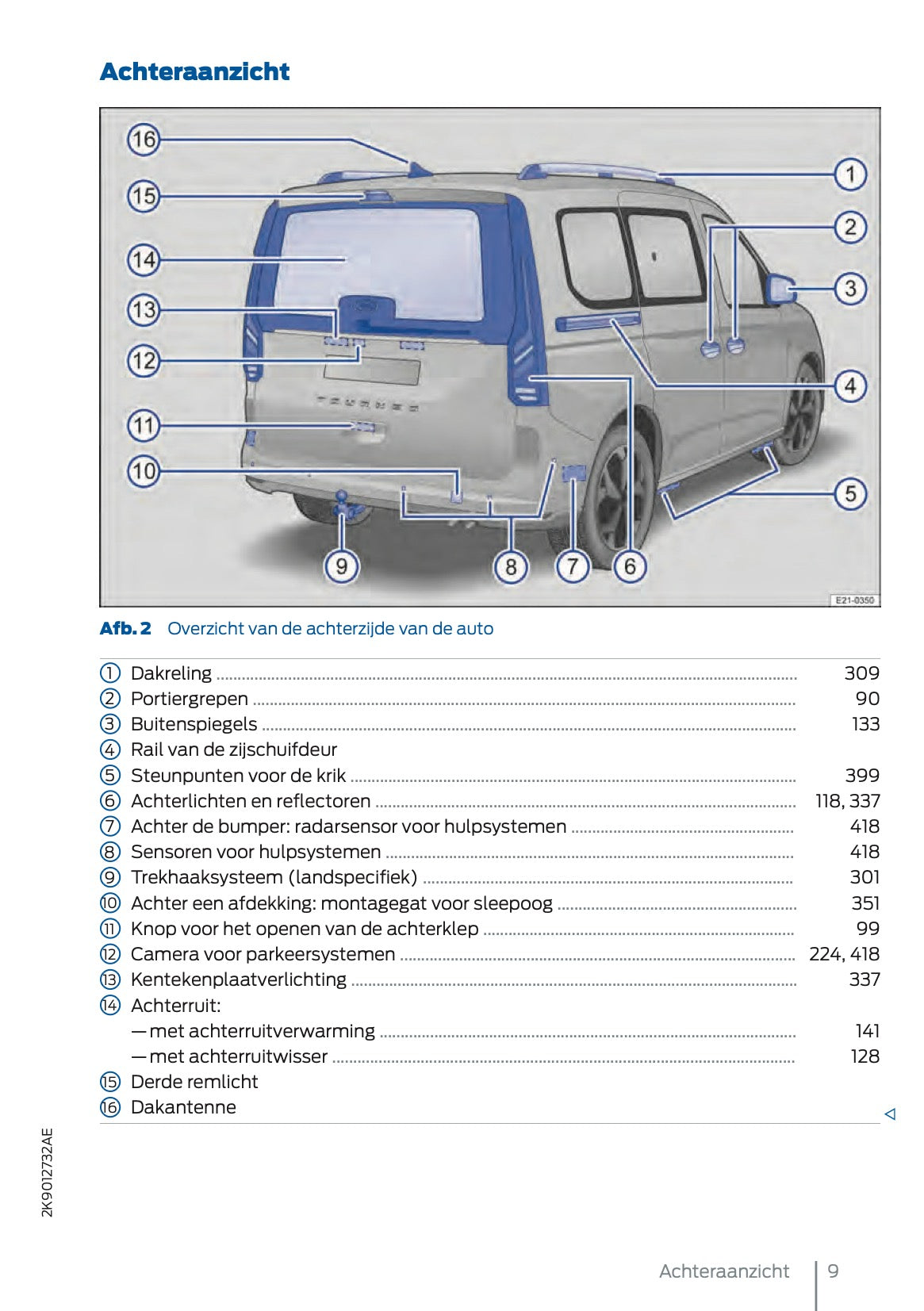 2025 Ford Tourneo Connect/Transit Connect PHEV Owner's Manual | Dutch