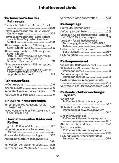 2026 Ford Transit Owner's Manual | German