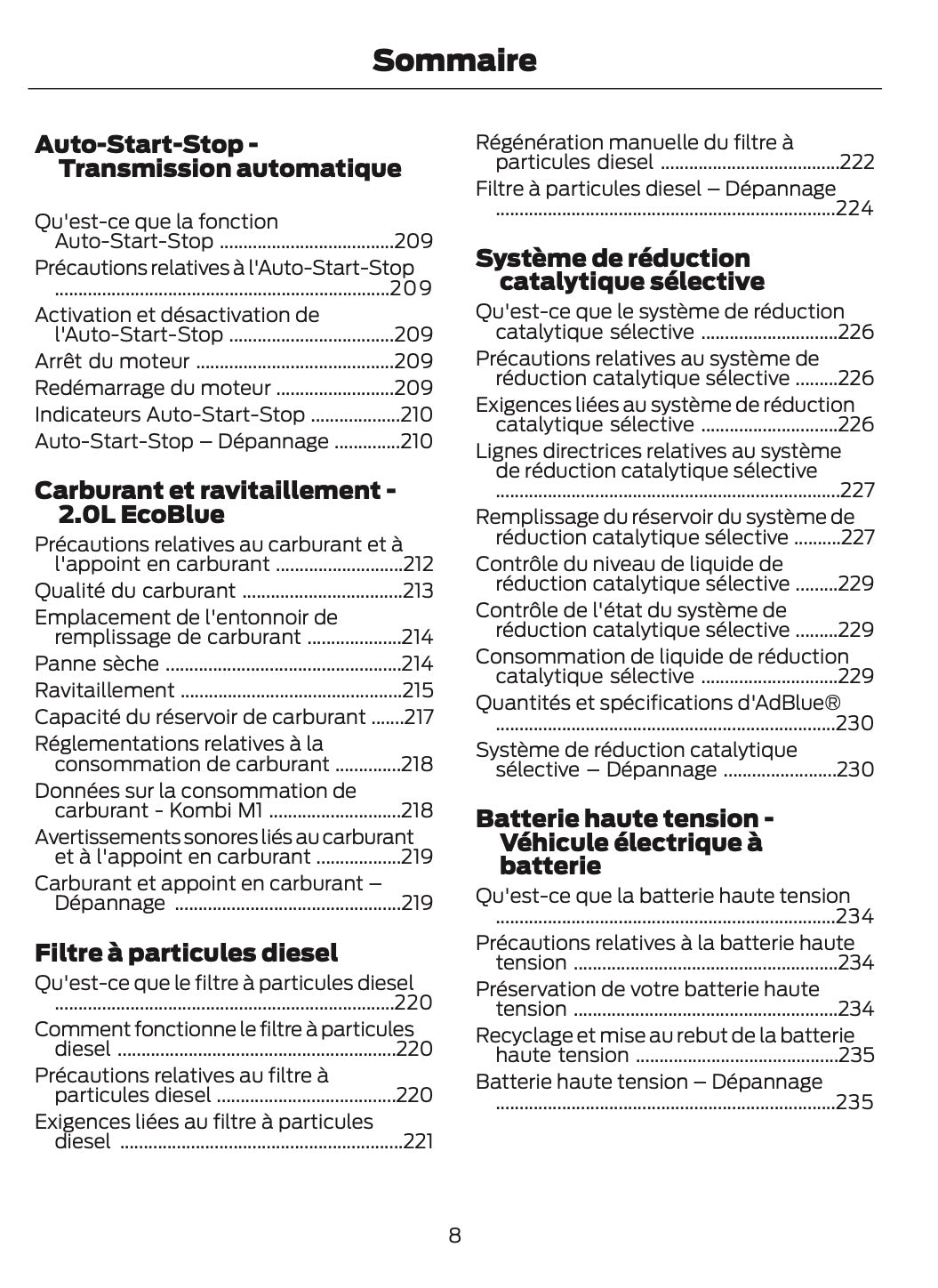 2026 Ford Transit Owner's Manual | French