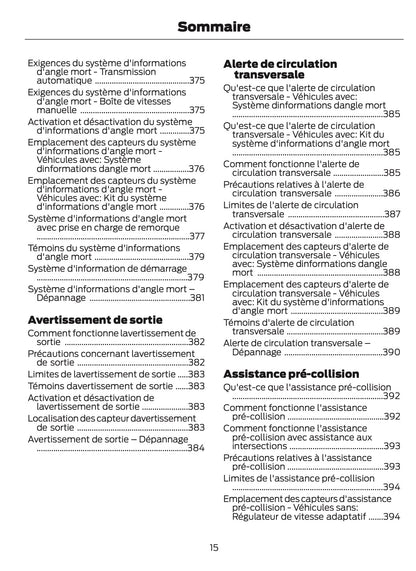 2026 Ford Transit Owner's Manual | French