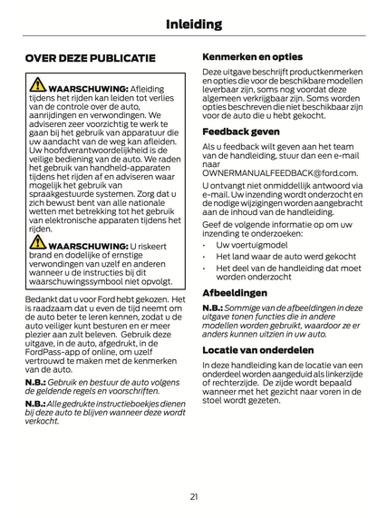 2024-2025 Ford Transit Gebruikershandleiding | Nederlands