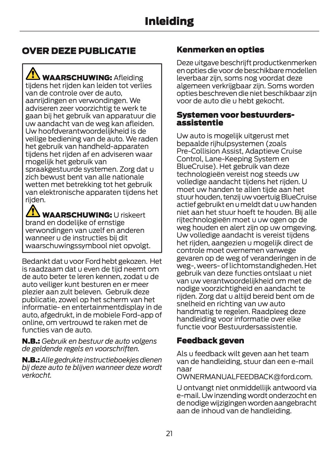 2026 Ford Transit Gebruikershandleiding | Nederlands