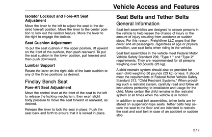 1998 Freightliner Business Class Trucks Owner's Manual | English