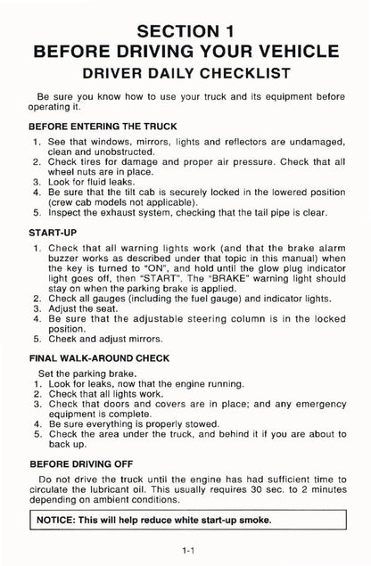 2007 GMC W-Series Owner's Manual | English