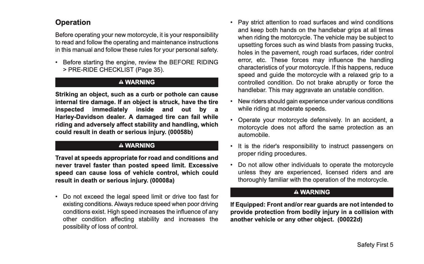 2022 Harley-Davidson FLHTCUTGSE Owner's Manual | English US