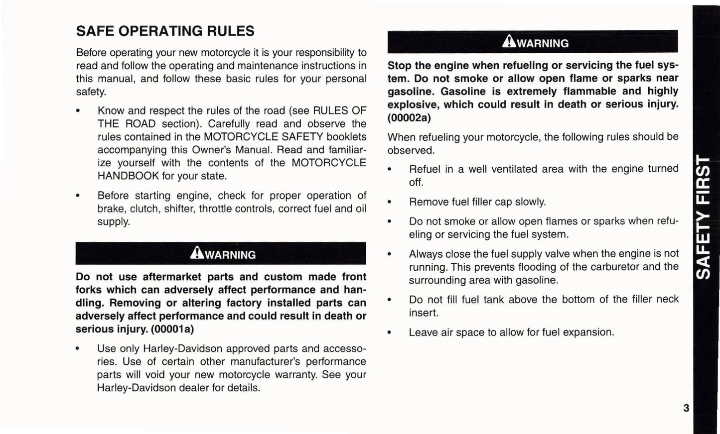 2004 Harley-Davidson Sportster Owner's Manual | Dutch