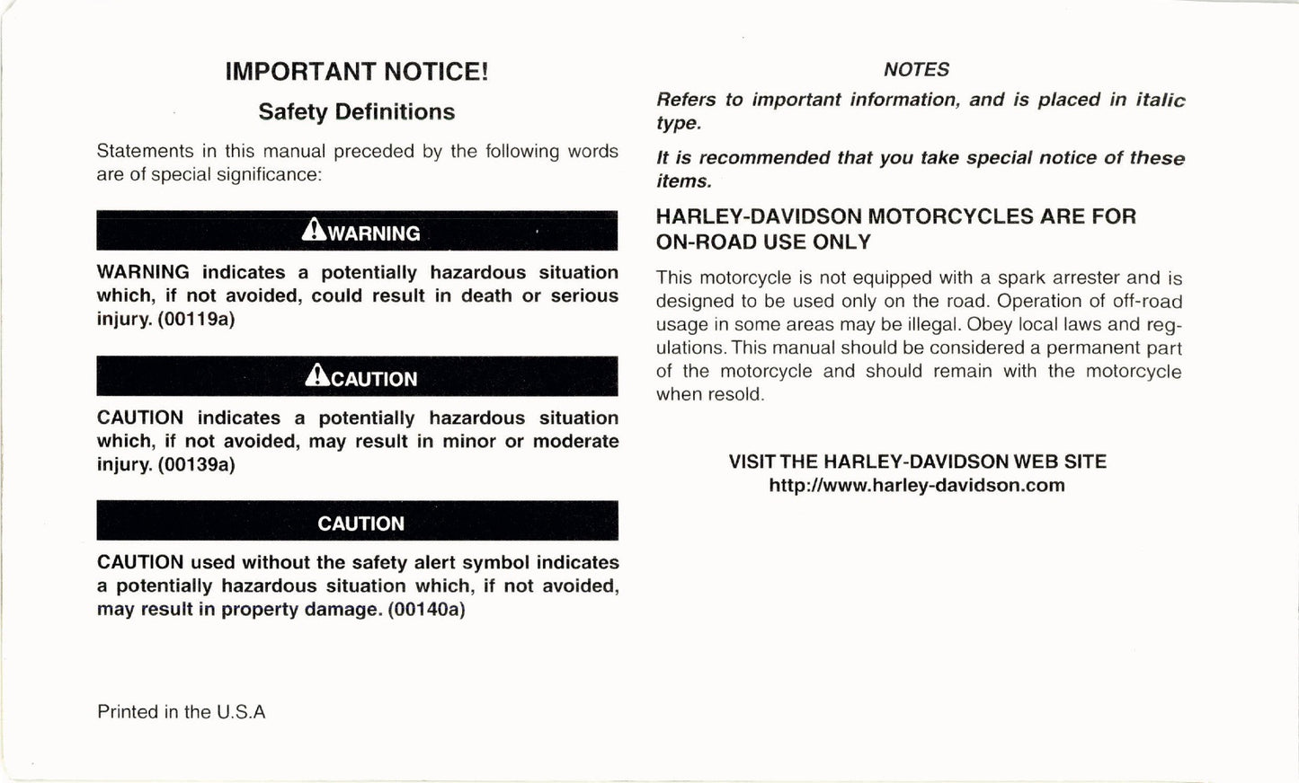 2004 Harley-Davidson Sportster Owner's Manual | Dutch