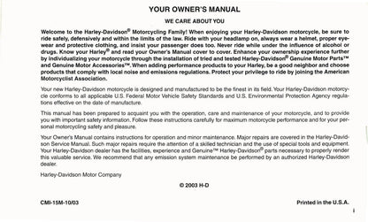 2004 Harley-Davidson Sportster Owner's Manual | Dutch