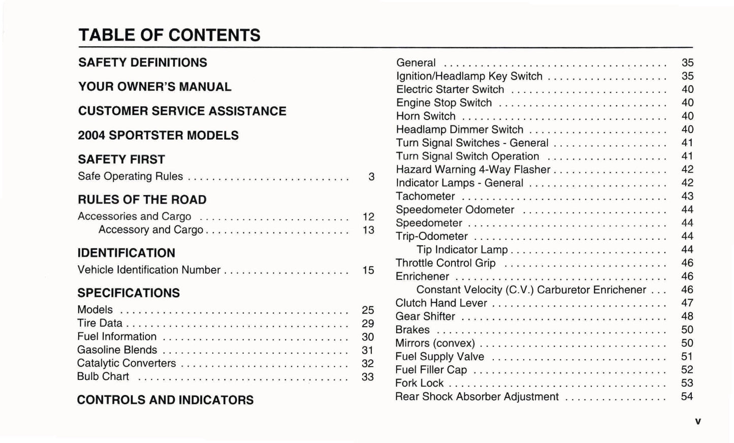 2004 Harley-Davidson Sportster Owner's Manual | Dutch