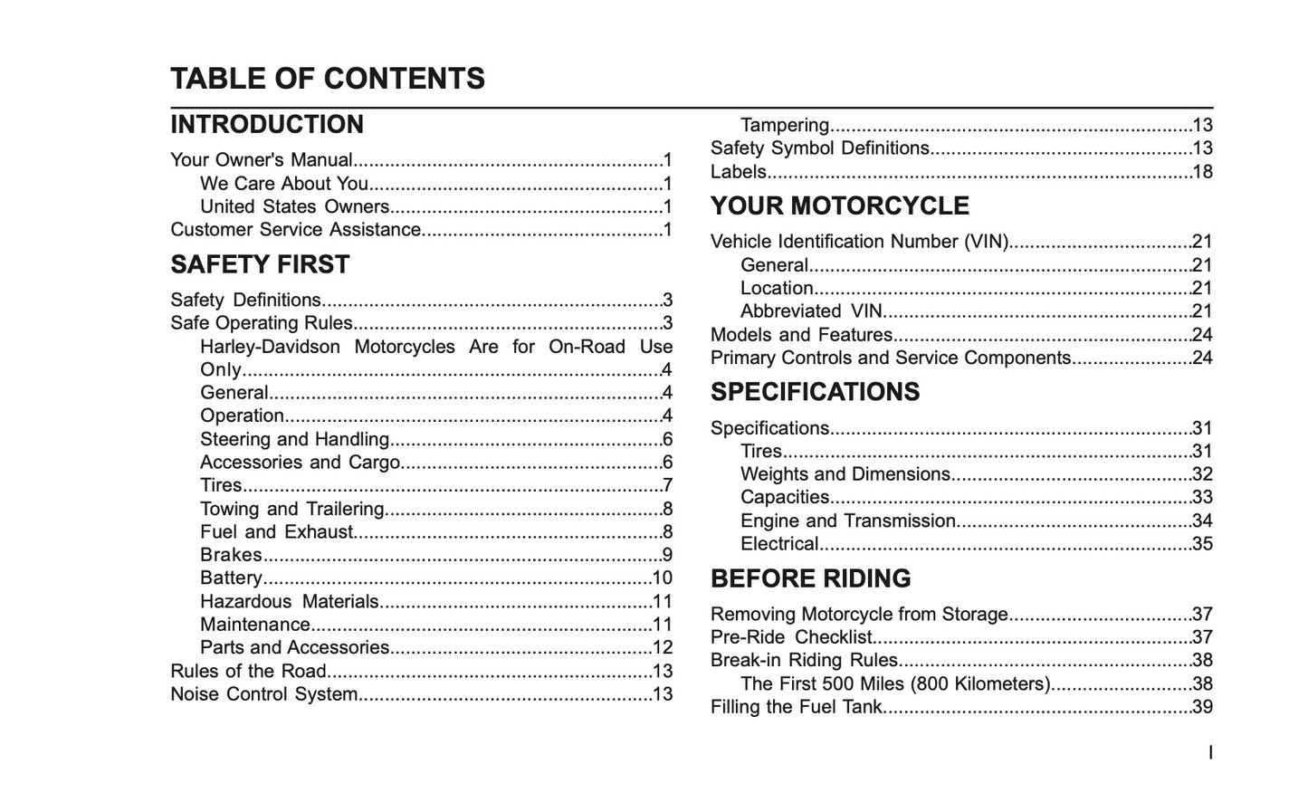 2026 Harley-Davidson Sportster RH Owner's Manual | English US