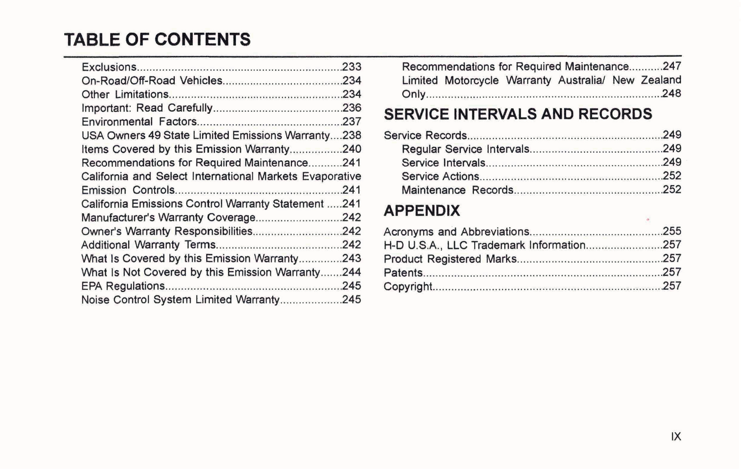 2023 Harley-Davidson Trike Models Owner's Manual | English