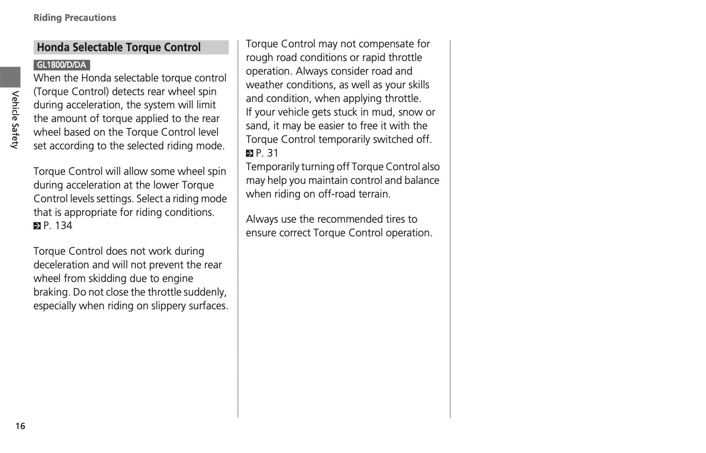 2022 Honda GL1800 Owner's Manual | English