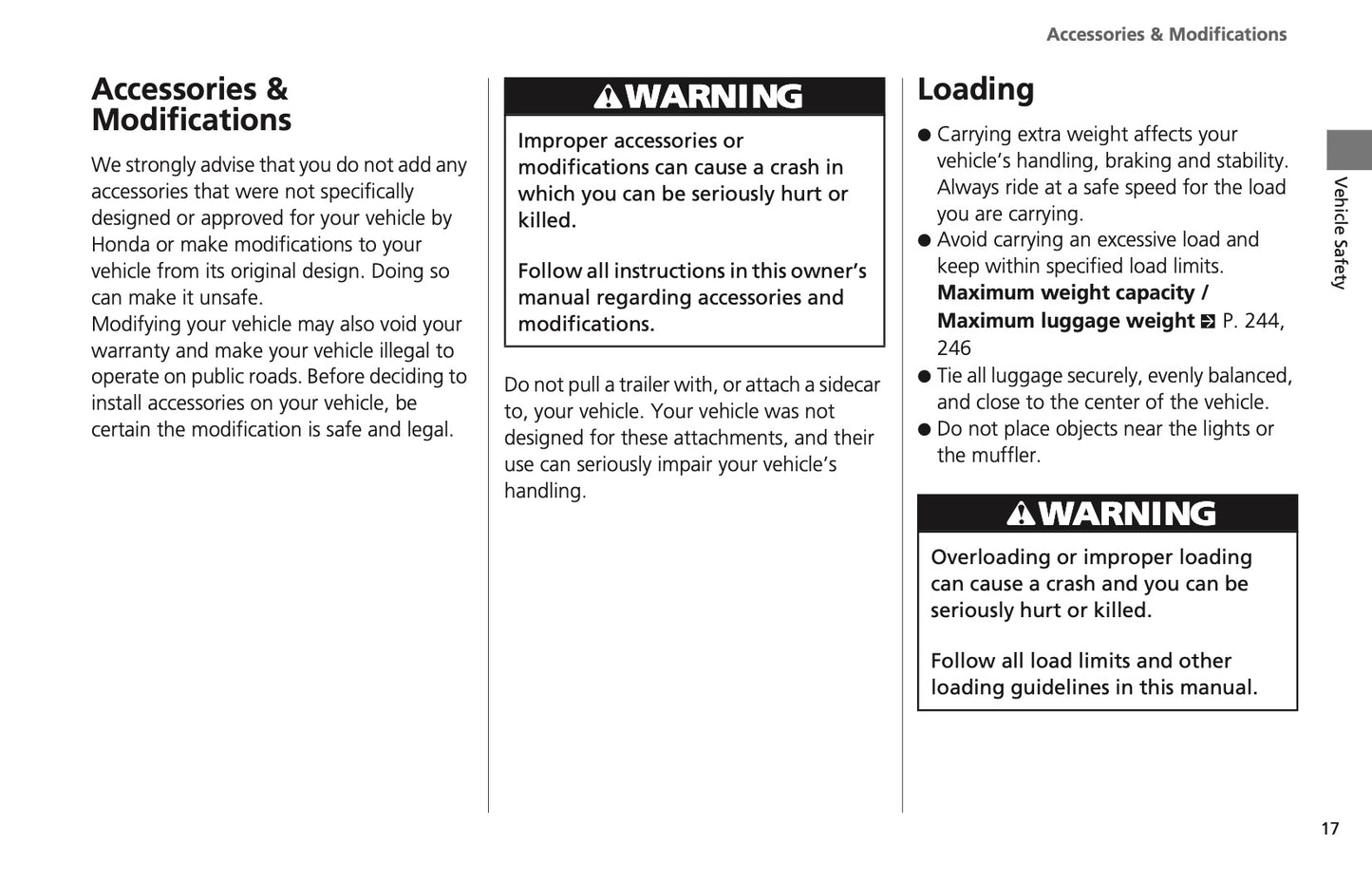 2022 Honda GL1800 Owner's Manual | English