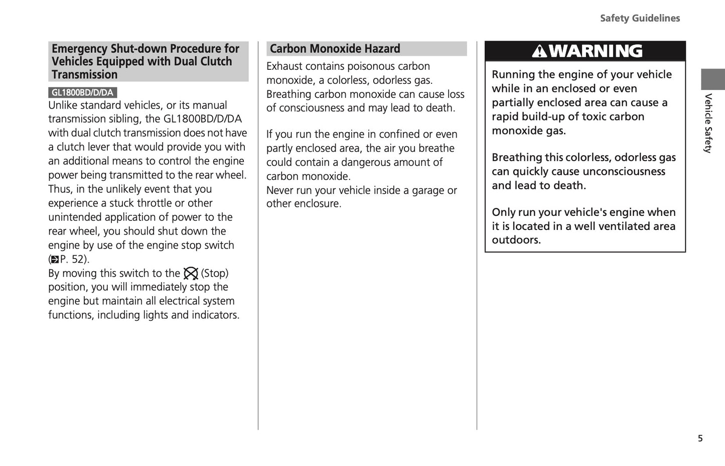 2022 Honda GL1800 Owner's Manual | English