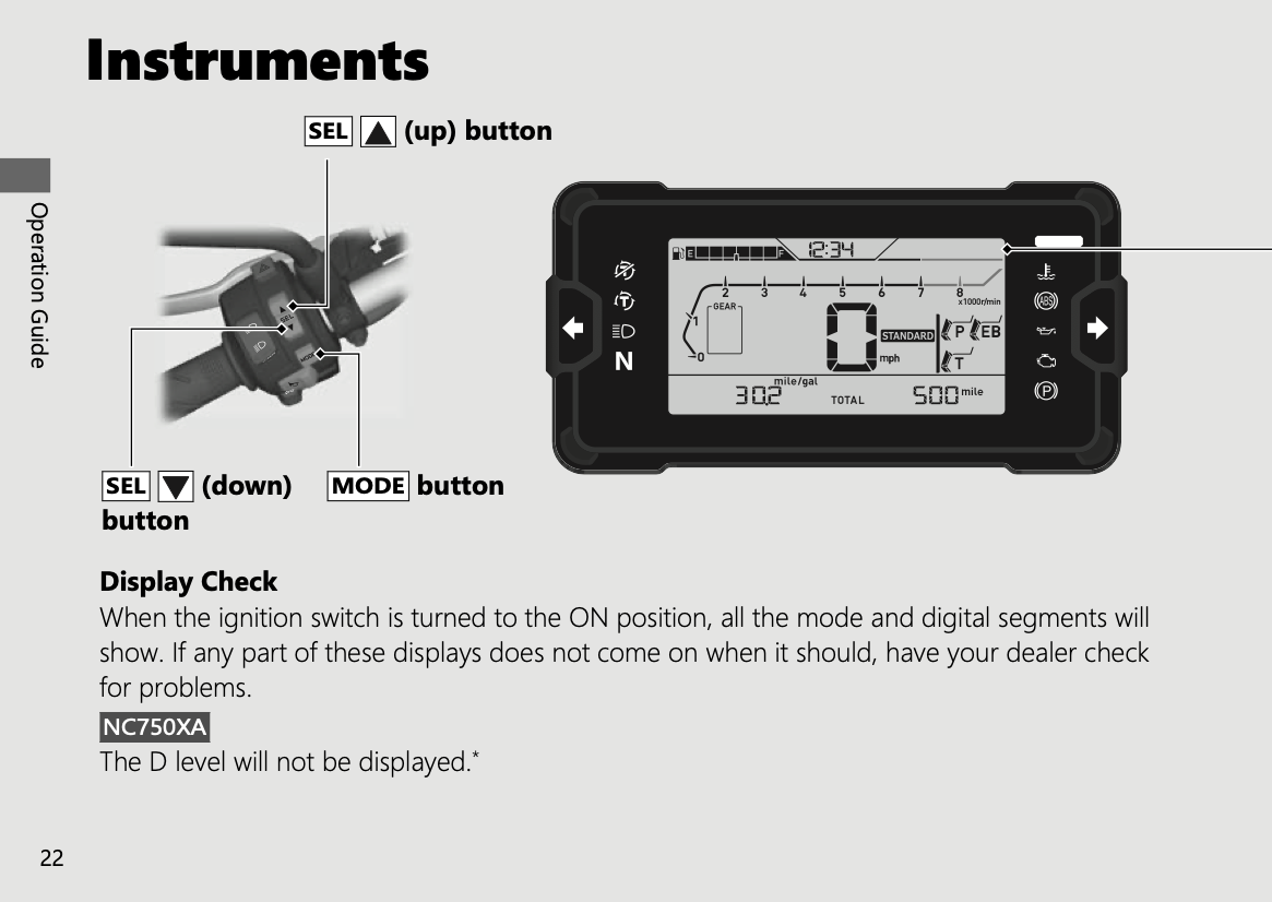 2024 Honda NC750X Owner's Manual | English